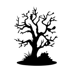 Haunted Tree Black Shadow Scary Horror
