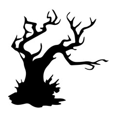 Haunted Tree Black Shadow Scary Horror
