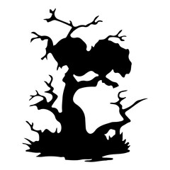 Haunted Tree Black Shadow Scary Horror
