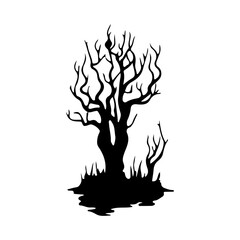 Haunted Tree Black Shadow Scary Horror

