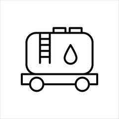 Outline water tank vector icon. Water tank illustration for web, mobile apps, design. Water tank vector symbol on white background