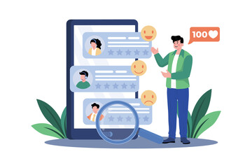 Businesses evaluate satisfaction and loyalty with online surveys.