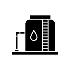 Outline water tank vector icon. Water tank illustration for web, mobile apps, design. Water tank vector symbol on white background