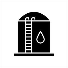 Outline water tank vector icon. Water tank illustration for web, mobile apps, design. Water tank vector symbol on white background