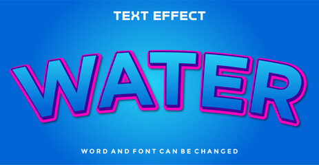 Water text style effect editable