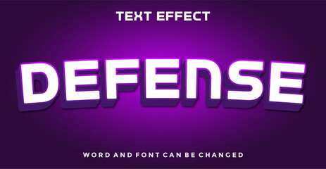 Defence text style effect editable