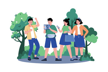 People join sightseeing tour for experiences.