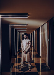 An Indian man in a traditional kurta pajama