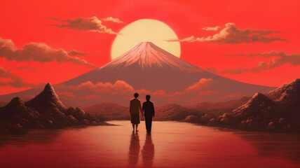 Obraz premium Mount Fuji. japanese landscape