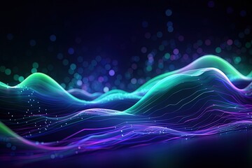 abstract futuristic background with pink blue glowing neon moving high speed wave lines and bokeh lights. Data transfer concept Fantastic wallpaper