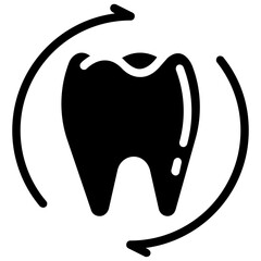 dental recheck glyph vector icon