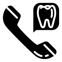 dental service glyph vector icon