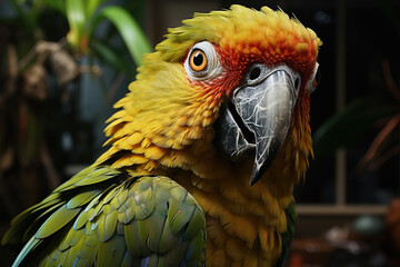 Fototapeta premium Beautiful and colorful parrot macaw