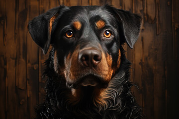 Portrait of a Rottweiler Dog