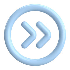 Next button. Continue button. 3D illustration.