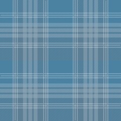 Tartan seamless pattern, blue and white can be used in fashion decoration design. Bedding, curtains, tablecloths