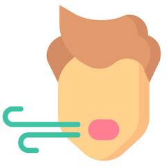 breath bad smell flat victor icon