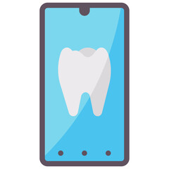 dental app flat victor icon
