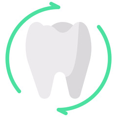 dental recheck flat victor icon