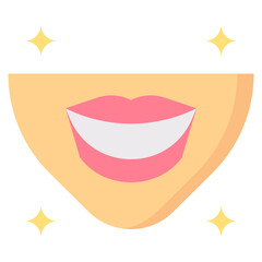 smile flat victor icon