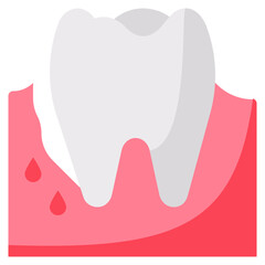 periodontitis flat victor icon
