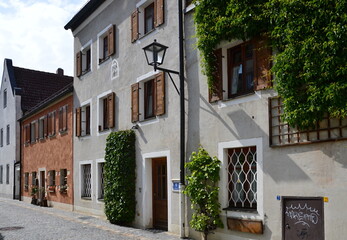 Historical Buildings in the Old Town of Regensburg, Bavaria