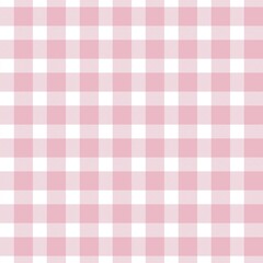 Gingham seamless pattern, pink and white can be used in fashion decoration design. Bedding, curtains, tablecloths



