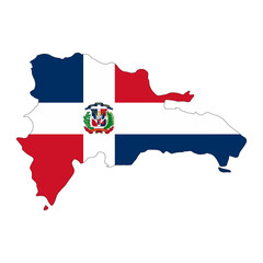 Dominican Republic Flag Map (PNG)