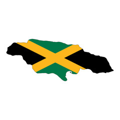 Jamaica Flag Map (PNG)