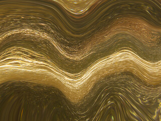 Shiny golden liquid pattern. Wave or jagged background for tile, fabric, textile decoration.