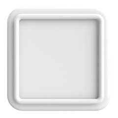 3D rectangle button. Empty button. 3D illustration.