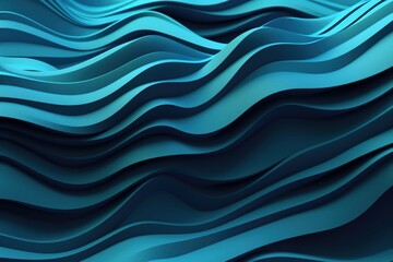 Modern waves background design with teal blue. Generative AI