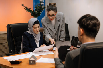 Customers who choose to buy a condominium room and a bank approve a loan for their purchase. Condominium and house loan interest rate from bank concept.