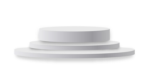 display product podium png, podium mockup png, podium png, White round podium png, White modern round podium stage platform step on 3d png background of presentation show product display studio scene