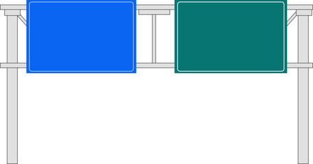 고속도로 안내 표지판 일러스트 벡터