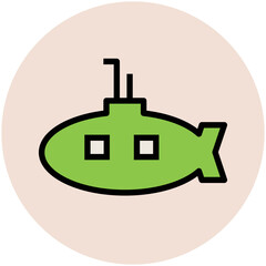 A high quality flat circular icon of airplane 