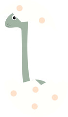 Baby dinosaur in egg shell © Vector townz