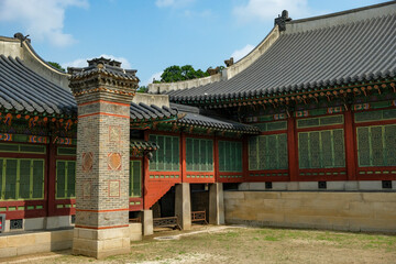 Obraz premium Detail of the Changdeokgung Palace in Seoul, South Korea.