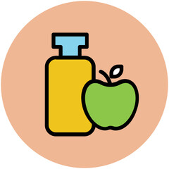 Check this flat rounded icon of glass 