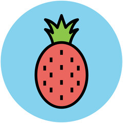 Food Colored Vector Icons