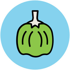 Food Colored Vector Icons