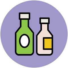 Food Colored Vector Icons