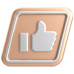 Like button. Like icon. 3D illustration.