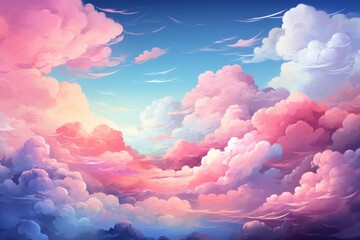 Abstract cloud background, pastel color generated by AI technology