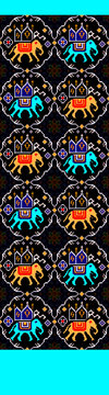 patola seamless saree design with plain border
