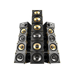 stack   audio music speaker isolated