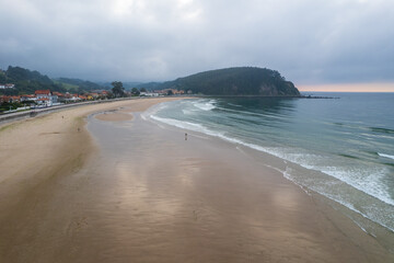 Aerial view of Ribadesella in north Spain
