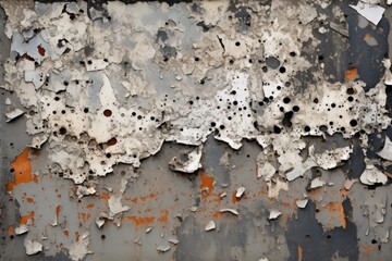 Abstract grunge dusty texture background with scattered rusted metal fragments, conveying a sense of industrial decay and urban abandonment
