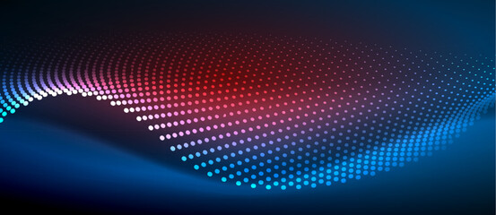 Obraz premium A sleek and stylish design featuring a blue smooth neon wave glowing against a dark background, perfect for adding a modern and edgy touch to any project