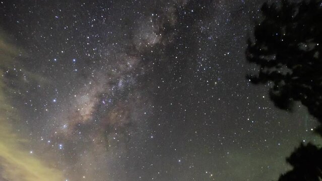 time lapse of clouds and stars.
beautiful milky way and stars